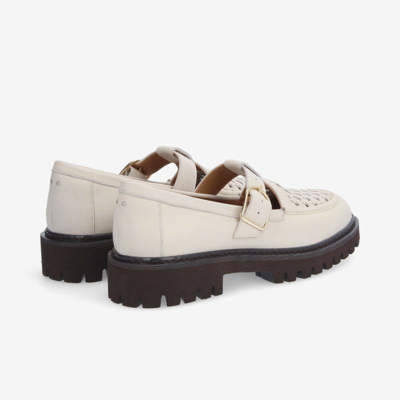 MYSEN BABIES W - NAPPA/WOVEN - BEIGE